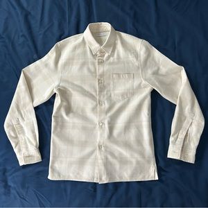 John Elliott Fly Straight Hem Flannel Cream Sz 1 Small